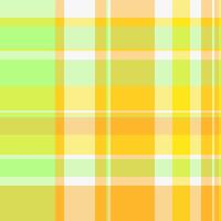 Vintage check seamless pattern, 1970s textile fabric. Sketch tartan plaid texture background in yellow and amber colors. vector