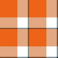 Plaid seamless pattern in orange. Check fabric texture. textile print. vector