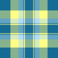Repetitive texture pattern tartan, give check fabric textile. Sketching seamless background plaid in cyan and yellow colors. vector