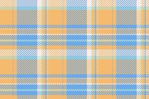 Installing check seamless tartan, london fabric plaid. Single texture background pattern textile in orange and cyan colors. vector