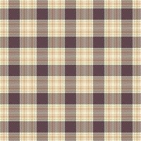 Real plaid textile fabric, poster texture background tartan. Repetitive pattern seamless check in beige and orange colors. vector