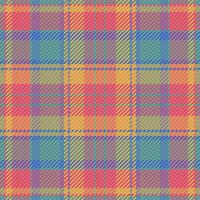 Check fabric seamless of plaid textile tartan with a pattern texture background. vector