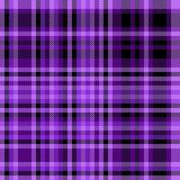 Network texture fabric, collage textile seamless pattern. Mexican tartan background plaid check in violet and black colors. vector