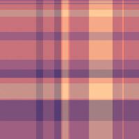 Sparse plaid pattern, kid texture tartan seamless. Twill textile background check fabric in pink and salmon colors. vector