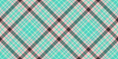 Occupation plaid seamless texture, poster pattern fabric . Diamond background check textile tartan in light and teal colors. vector