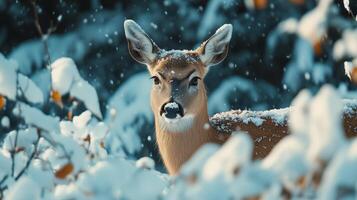 View of an animal during winter photography photo