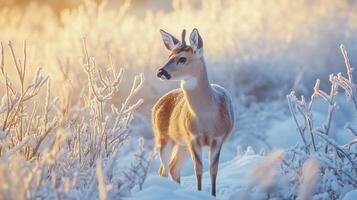 View of an animal during winter photography photo