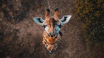 High angle view of an animal giraffe wildlife photos