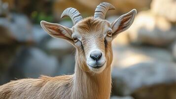 Portrait of an animal of sheep wildlife photography photo