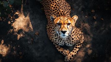 High angle view of an animal cheetah wildlife photos