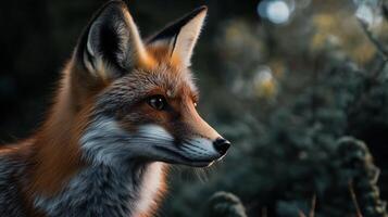 Portrait of an animal of fox wildlife photography photo