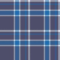 Platform textile texture seamless, wide tartan pattern plaid. Trousers background fabric check in pastel and cyan colors. vector
