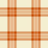 Expressive pattern fabric textile, cosy plaid tartan . Warmth texture check background seamless in orange and light colors. vector