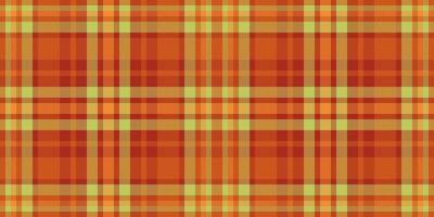 Windowpane pattern tartan, overlay plaid fabric textile. Jersey texture background seamless check in orange and red colors. vector