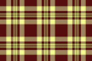 National check plaid texture, stitch pattern seamless. Fancy tartan textile fabric background in lime and red colors. vector