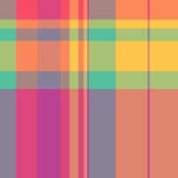Girly textile plaid seamless, comfort tartan pattern background. Colour check fabric texture in red and pink colors. vector