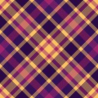 Handsome seamless fabric tartan, sexual check texture plaid. Marketing textile pattern background in amber and dark colors. vector
