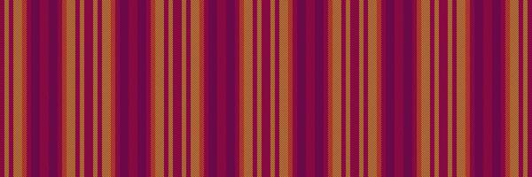 Scratched seamless stripe fabric, store vertical lines texture. 1970s pattern textile background in pink and red colors. vector
