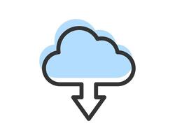 Cloud Storage And Data Transfer Icon. Computing Service And Network Related Line Icons. Database And Server, Cyber Security, Digital Transformation. vector