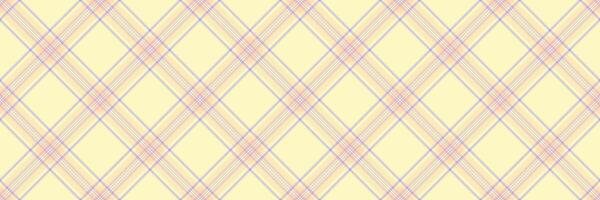 Window tartan texture background, club textile plaid pattern. Textured fabric check seamless in light and peach puff colors. vector
