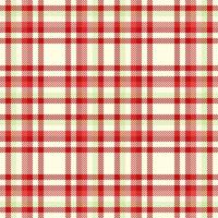 Bandana texture textile plaid, patterned pattern tartan. Overlayed check fabric seamless background in red and light yellow colors. vector