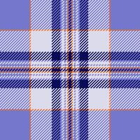 Ornament seamless fabric tartan, service textile plaid check. Contour background pattern texture in blue and white colors. vector