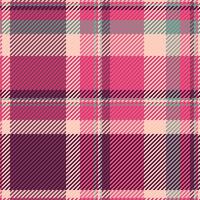 Copy space plaid seamless , magazine pattern background check. Pure tartan fabric texture textile in pink and red colors. vector
