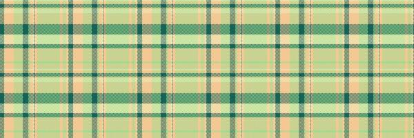 Easter plaid background textile, mix texture fabric. Seventies tartan seamless check pattern in green and orange colors. vector