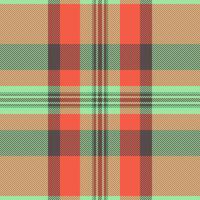 Elegance textile seamless , mix texture fabric plaid. Track tartan pattern check background in green and red colors. vector