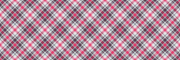 Worn fabric plaid, dogtooth textile pattern tartan. Intricate background texture seamless check in white and red colors. vector