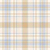 Picnic blanket textile plaid background, handsome check tartan seamless. Festival fabric texture pattern in light and sea shell colors. vector