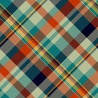 Textile pattern check of texture fabric with a seamless plaid background tartan. vector
