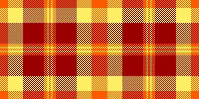 Multi textile fabric background, kitchen seamless check pattern. Graceful texture tartan plaid in red and yellow colors. vector