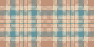 Tidy textile check fabric, tile tartan seamless pattern. Invite texture plaid background in orange and light colors. vector