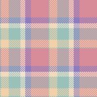 Copy space plaid background, repeatable patterns pattern seamless check. Knit fabric textile tartan texture in red and pastel colors. vector