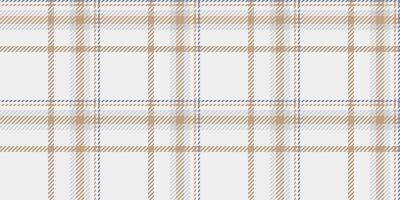 Scrapbook textile seamless background, feminine plaid texture. Scratched fabric check tartan pattern in white and orange colors. vector