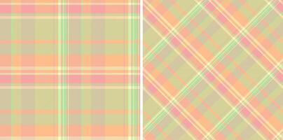 Seamless pattern check of background plaid texture with a tartan fabric textile . Set in pastel colors for decorative pillows in bedroom . vector