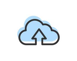 Cloud Storage And Data Transfer Icon. Computing Service And Network Related Line Icons. Database And Server, Cyber Security, Digital Transformation. vector