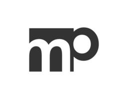 MP creative geometric initial based modern and minimal logo. Letter m p trendy fonts. vector