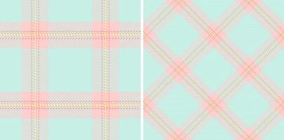 Tartan pattern check of fabric seamless plaid with a textile background texture . Set in neon colors for menswear fashion trends. vector