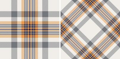 Pattern texture fabric of textile tartan seamless with a plaid background check. Set in novelty colors. Stylish gingham patterns for clothing. vector
