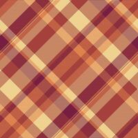 Customizable check pattern, content fabric plaid textile. Perfection texture tartan seamless background in red and amber colors. vector