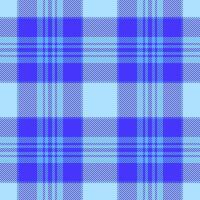 Man texture seamless, suit plaid tartan fabric. Easter pattern check background textile in indigo and cyan colors. vector
