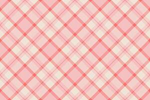 Stationary pattern tartan check, cover seamless plaid . Full fabric texture textile background in light and red colors. vector