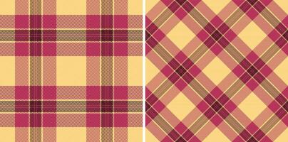 Tartan pattern seamless of textile texture with a plaid check fabric background. Set in dark colors. Chic home decor ideas. vector