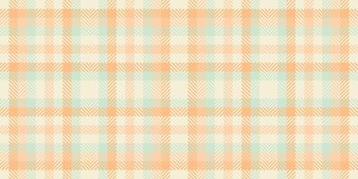 Vichy pattern textile plaid, valentine seamless tartan . Infant background fabric texture check in orange and beige colors. vector