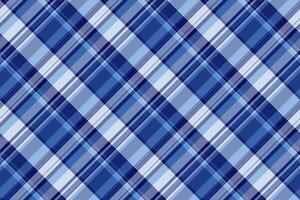 Decoration textile seamless , simple fabric check texture. Improvement pattern plaid tartan background in blue and light colors. vector