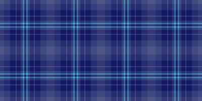 Service background textile fabric, throw check texture seamless. Celtic tartan plaid pattern in blue and cyan colors. vector