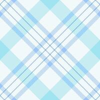 Woman plaid pattern texture, motif seamless check tartan. Isolation fabric background textile in mint cream and cyan colors. vector