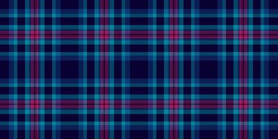 Panjabi plaid tartan textile, horizontal background fabric. Hobby seamless pattern check texture in cyan and blue colors. vector